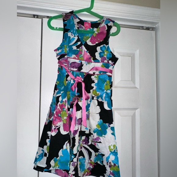 Girls floral print dress 8 - Picture 2 of 5